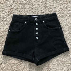 ZARA black denim shorts